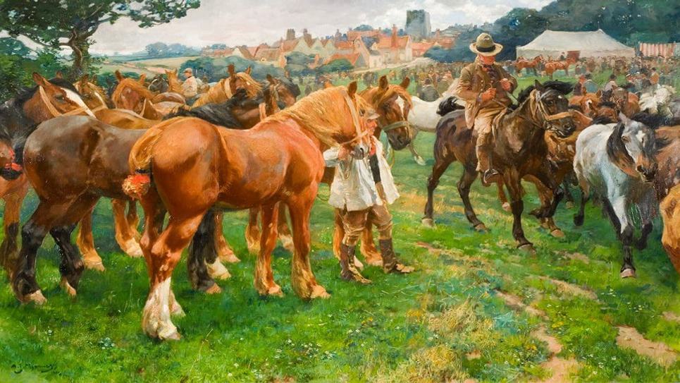 A Suffolk Horse Fair Lavenham 1901 965x540