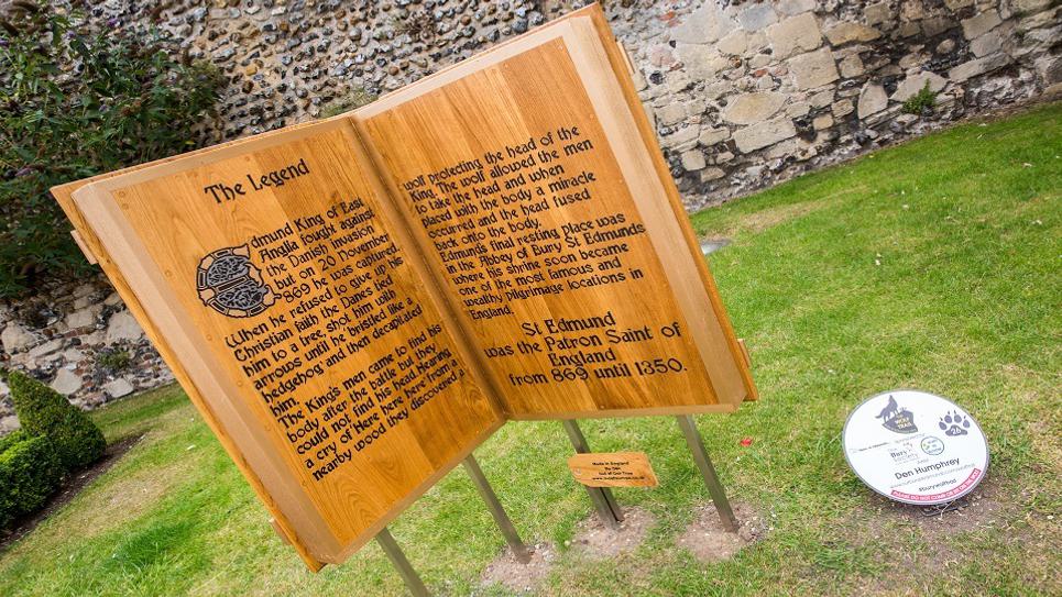 Legend of St Edmund Abbey Gardens oak book Mark Cordell 965x540