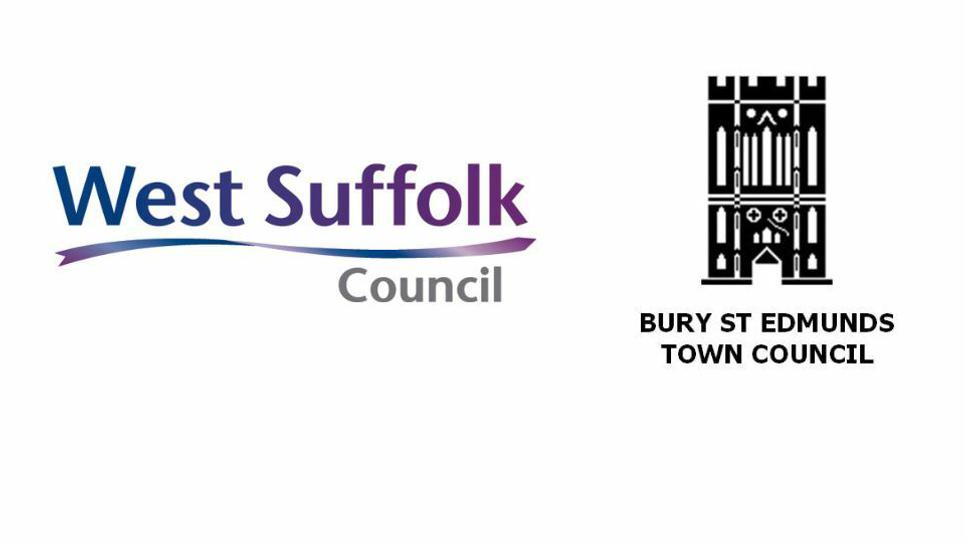West Suffolk Council and Bury St Edmunds Town Council logos 965x540