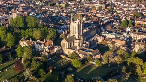 Aerial Bury St Edmund Birds I Images 1500x340