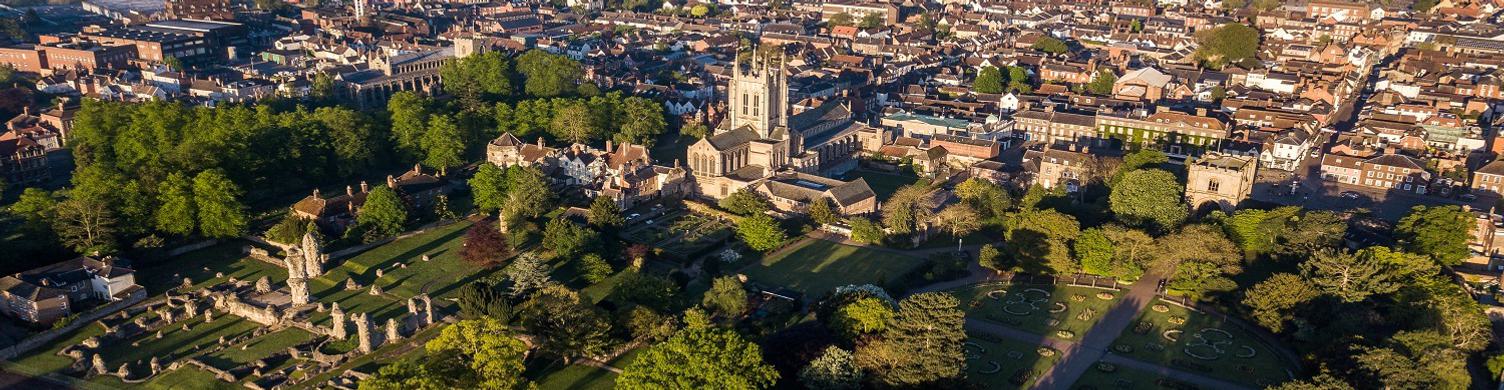 Aerial Bury St Edmunds Birds I Images 1500x390