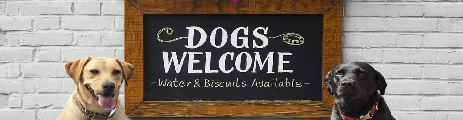 Dogs Welcome Sign 1500x390