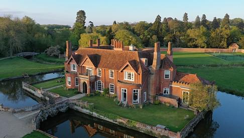 Idyllic Cottages House with moat from above 750 x 390