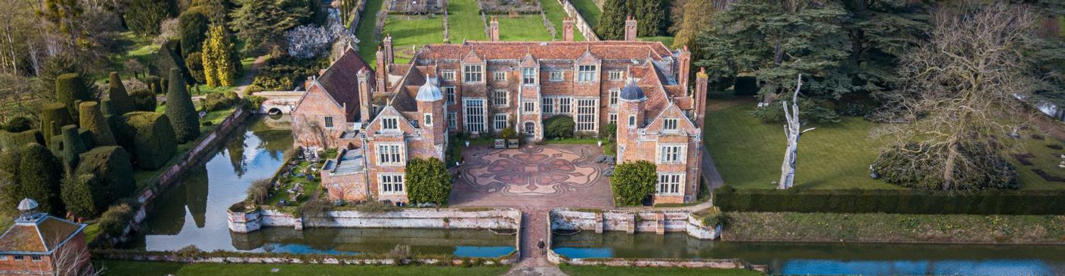 Kentwell Hall aerial image 1500x390