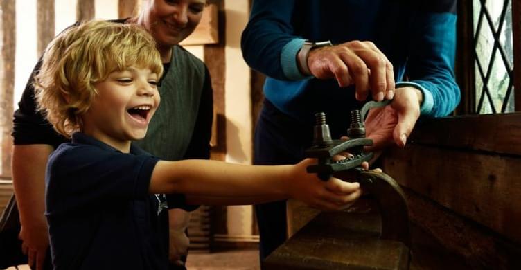 National Trust Lavenham Guildhall child spinning exhibit 750x390