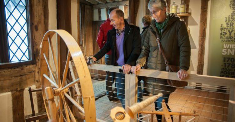 National Trust Lavenham Guildhall interior spinning exhibit 750x390