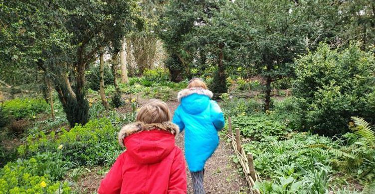 National Trust Melford Hall children exploring garden 750x390