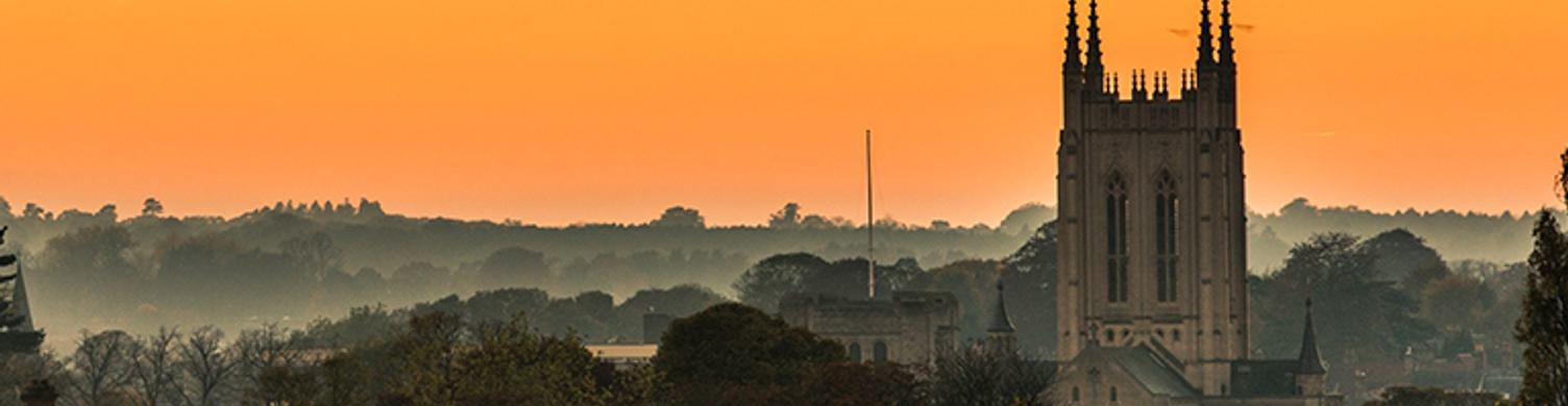 St Edmundsbury Cathedral Sunset Tom Soper