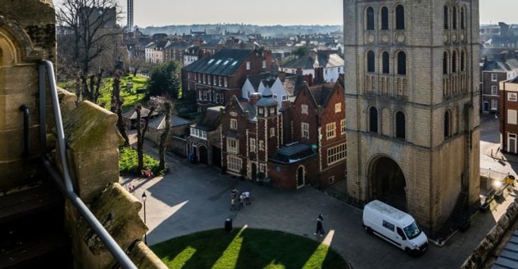 St Edmundsbury Cathedral Tower Tour Norman Tower view 750x390