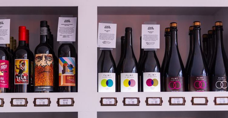 Vino Gusto wines on display 750x390